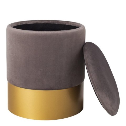 Pufa welurowa VELVET szara / rozm. M Pufa welurowa VELVET szara / rozm. M