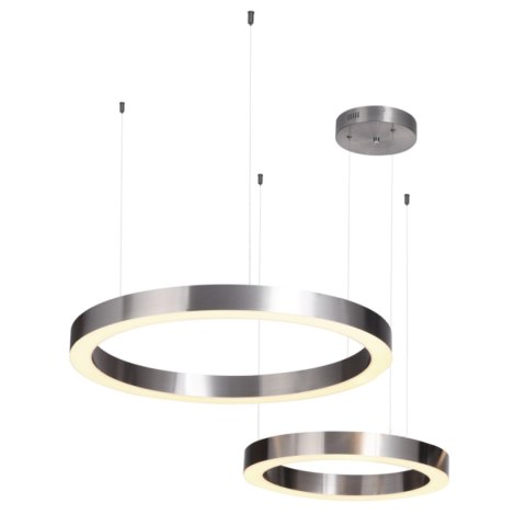 Lampa wisząca CIRCLE 40+60 LED nikiel na 1 podsufitce Lampa wisząca CIRCLE 40+60 LED nikiel na 1 podsufitce