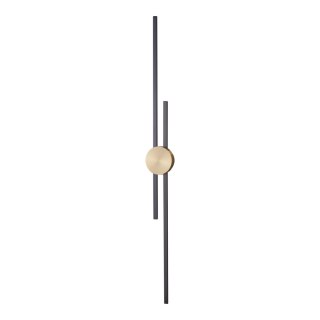 Lampa ścienna CENTRO LED czarny + mosiądz 122 cm