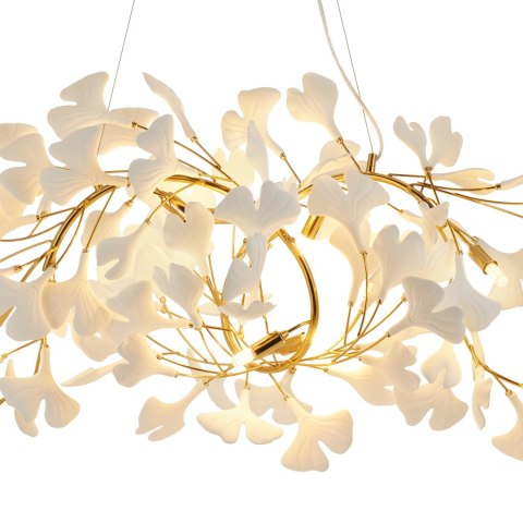 Lampa wisząca BOTANIKA WAVE złoto biała 125 cm