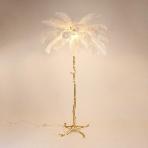 Lampa podłogowa EMU pióra białe 170 cm