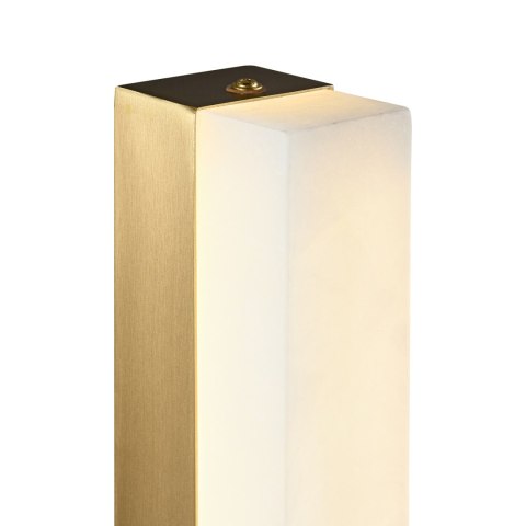 Lampa ścienna BLOCK biały marmur i mosiądz 40 cm
