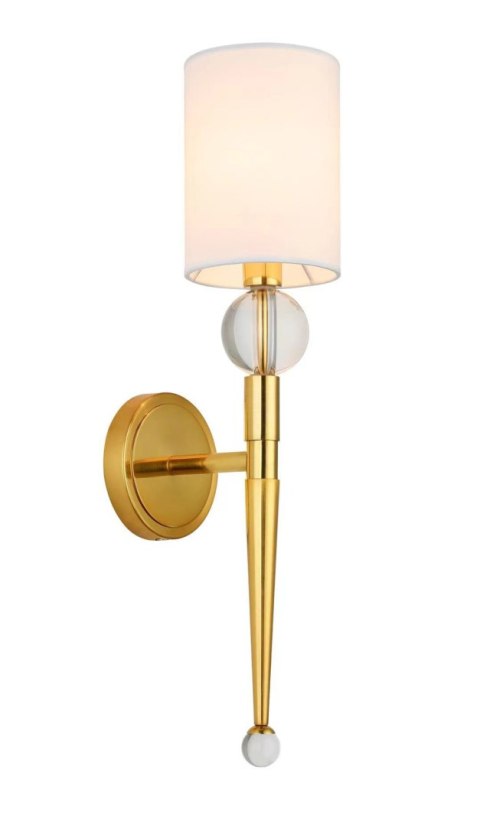 Lampa ścienna DAMA złota 52 cm