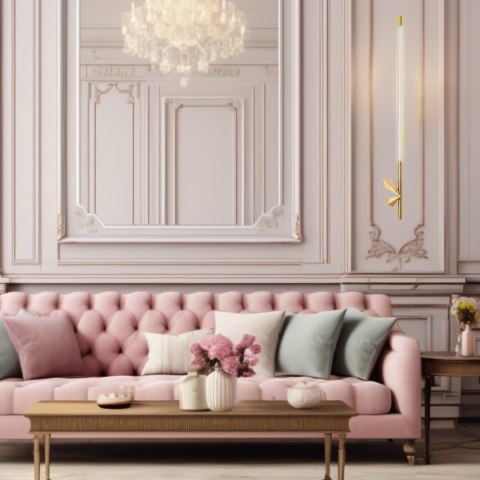 Lampa ścienna FLORENCE LED złota 86 cm