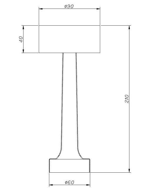 Lampa stołowa TAVOLO A LED dotykowa srebrna 21 cm Lampa stołowa TAVOLO A LED dotykowa srebrna 21 cm