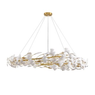 Lampa wisząca BOTANIKA złoto biała 150 cm