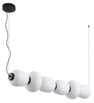 Lampa wisząca BRILLA-6 LED biało-czarna 125 cm