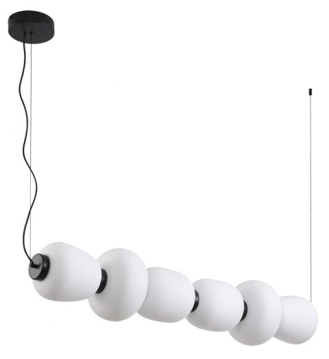 Lampa wisząca BRILLA-6 LED biało-czarna 125 cm