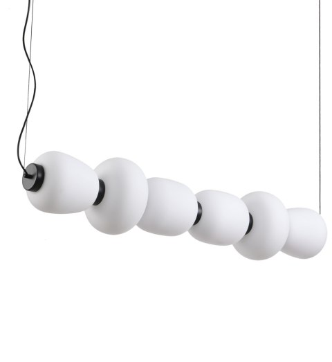 Lampa wisząca BRILLA-6 LED biało-czarna 125 cm