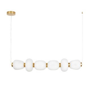 Lampa wisząca BRILLA-6 LED biało-złota 125 cm