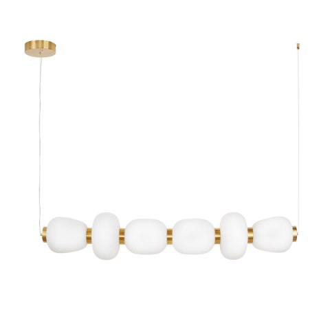 Lampa wisząca BRILLA-6 LED biało-złota 125 cm