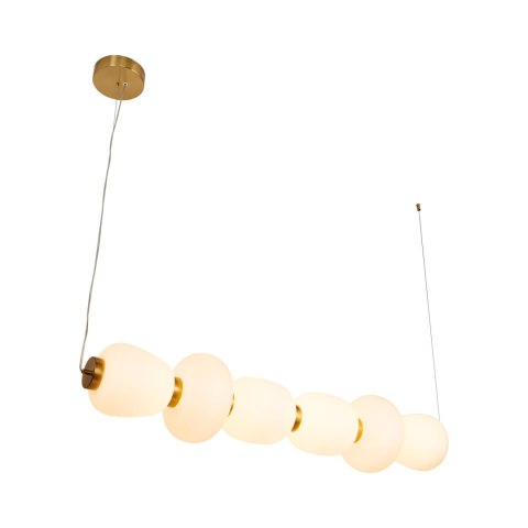 Lampa wisząca BRILLA-6 LED biało-złota 125 cm