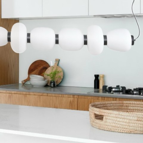 Lampa wisząca BRILLA-6 LED biało-złota 125 cm