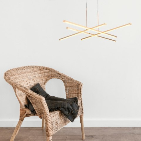 Lampa wisząca CRISS CROSS LED złota 78 cm