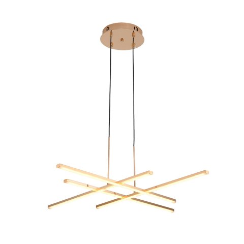 Lampa wisząca CRISS CROSS LED złota 78 cm