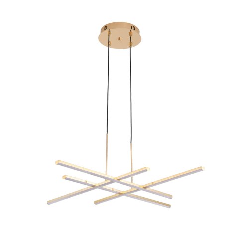 Lampa wisząca CRISS CROSS LED złota 78 cm