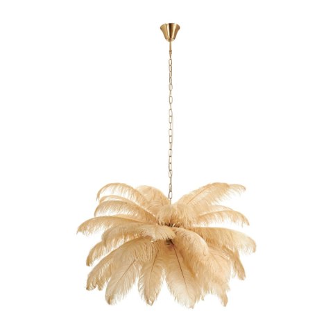 Lampa wisząca EMU pióra beżowe 100 cm