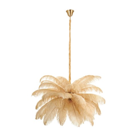 Lampa wisząca EMU pióra beżowe 100 cm