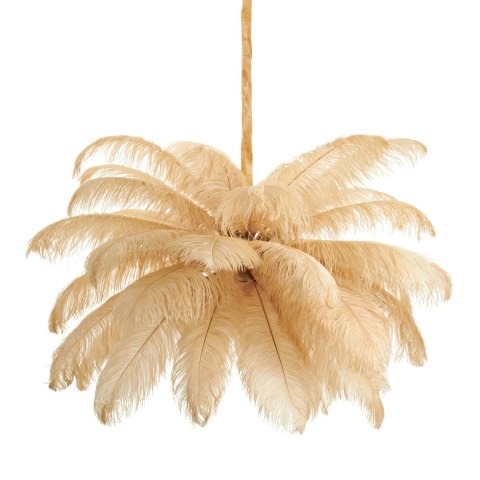 Lampa wisząca EMU pióra beżowe 100 cm