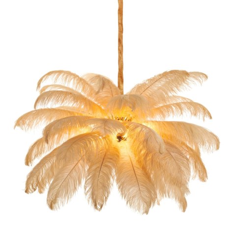 Lampa wisząca EMU pióra beżowe 100 cm