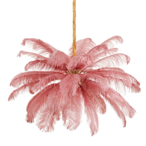 Lampa wisząca EMU pióra różowe 100 cm