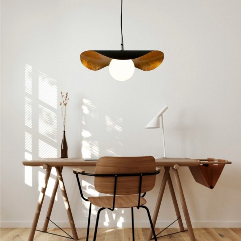 Lampa wisząca ENZO biało złota 40 cm