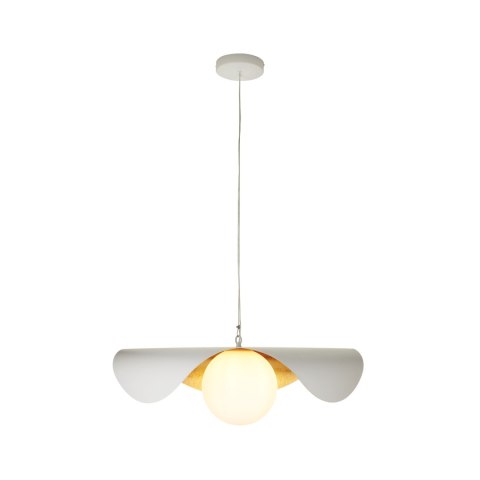 Lampa wisząca ENZO biało złota 40 cm