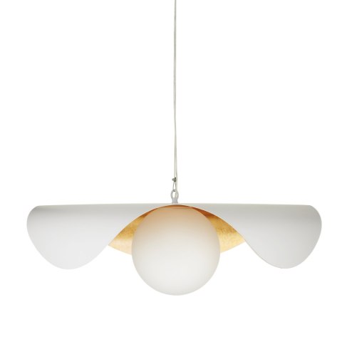 Lampa wisząca ENZO biało złota 60 cm