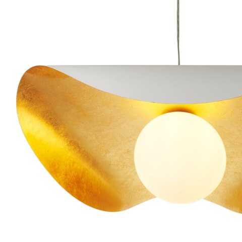 Lampa wisząca ENZO biało złota 80 cm