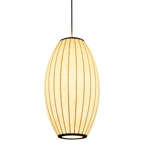 Lampa wisząca SILK BARREL biała 60 cm