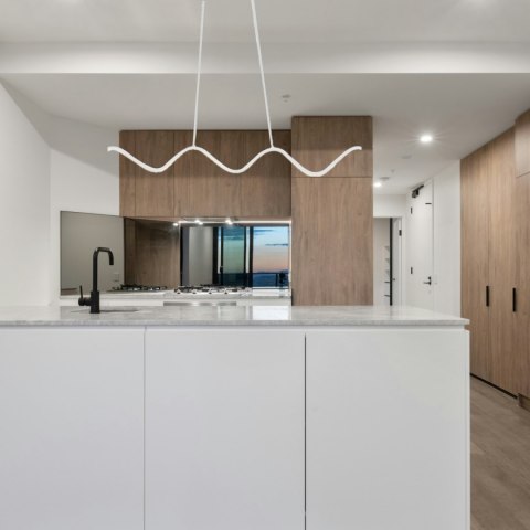 Lampa wisząca ZIGZAG LED biała 90 cm