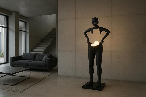 MOOSEE lampa podłogowa HUMAN HOUDINI czarna MOOSEE lampa podłogowa HUMAN HOUDINI czarna