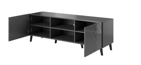 ABETO szafka RTV 150 grafit mat/ grafit połysk ABETO szafka RTV 150 grafit mat/ grafit połysk