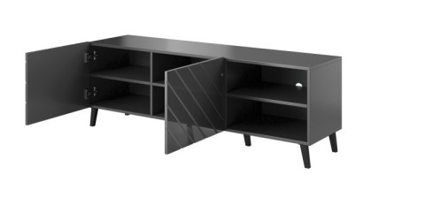 ABETO szafka RTV 150 grafit mat/ grafit połysk ABETO szafka RTV 150 grafit mat/ grafit połysk