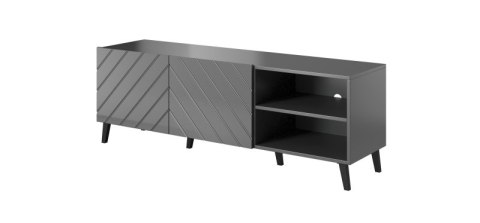ABETO szafka RTV 150 grafit mat/ grafit połysk ABETO szafka RTV 150 grafit mat/ grafit połysk