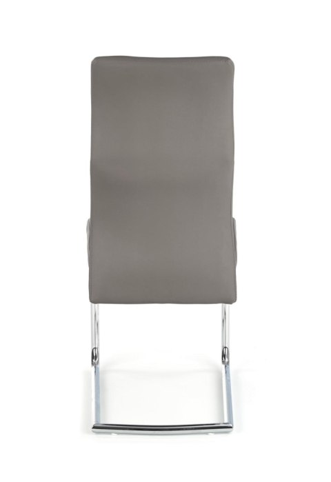 ARCO Krzesło metalowe chromowane / eko skóra kolor popiel ARCO Krzesło metalowe chromowane / eko skóra kolor popiel