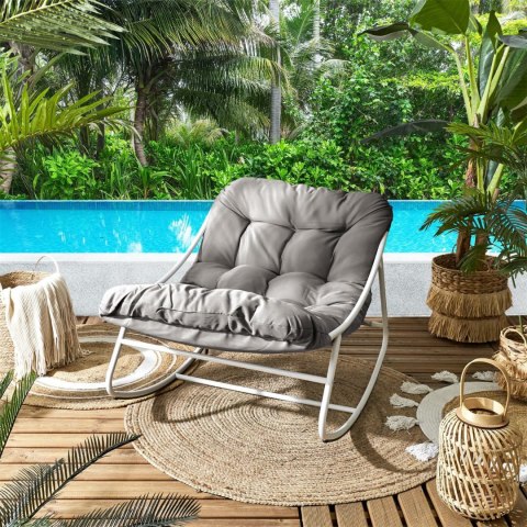 Fotel ogrodowy bujany Tenerife szary Fotel ogrodowy bujany Tenerife szary