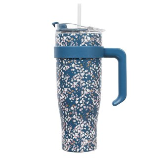 Kubek termiczny Miami Floral niebieski