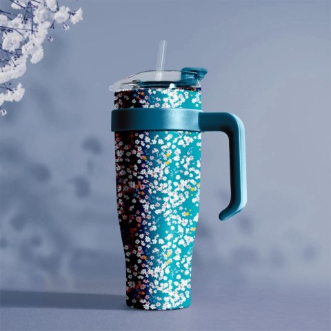 Kubek termiczny Miami Floral niebieski Kubek termiczny Miami Floral niebieski