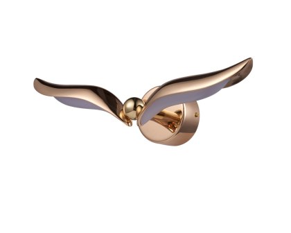 Lampa ścienna GUFO LED różowe złoto 35 cm