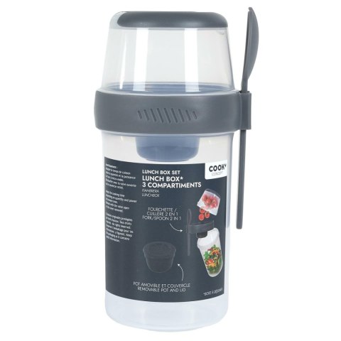 Lunch box z 3 przegródkami niebieski Lunch box z 3 przegródkami niebieski