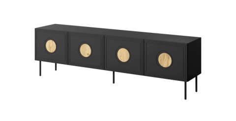 PALAZZO szafka RTV 200 (4D) czarny mat/ dąb craft PALAZZO szafka RTV 200 (4D) czarny mat/ dąb craft