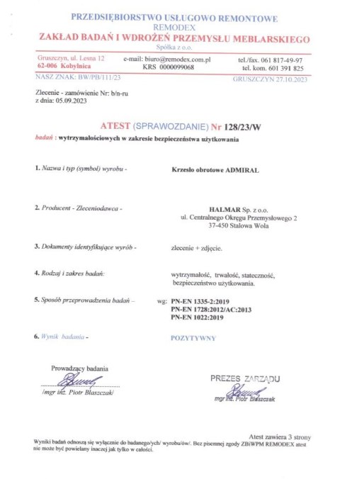 ADMIRAL fotel gabinetowy popielato / czarny ADMIRAL fotel gabinetowy popielato / czarny