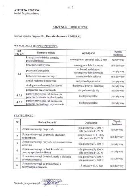 ADMIRAL fotel gabinetowy popielato / czarny ADMIRAL fotel gabinetowy popielato / czarny