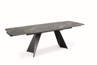 ARMANI stół rozkładany 165-241 cm - czarny marmur / czarny