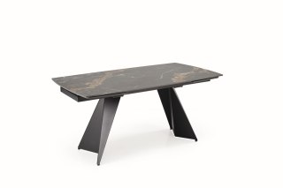 ARMANI stół rozkładany, czarny marmur / czarny