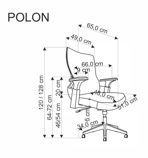 POLON fotel obrotowy czarny POLON fotel obrotowy czarny