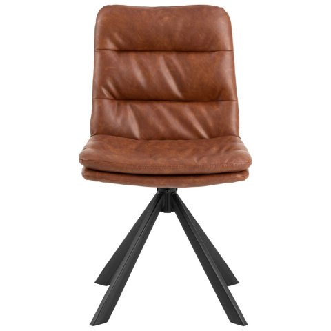 Krzesło Dean obrotowe retro brandy PU