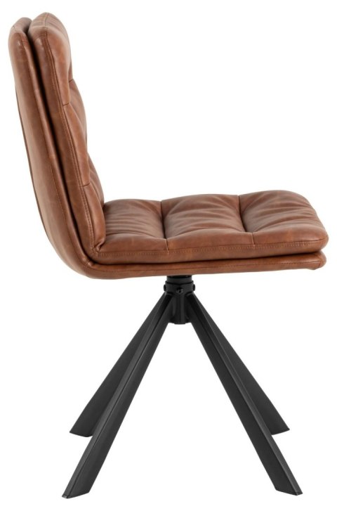 Krzesło Dean obrotowe retro brandy PU