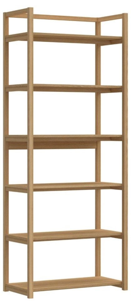 Regał Ludza 6 półek dąb naturalny